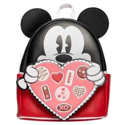 EXCLUSIVE DROP: Loungefly Disney Mickey Mouse Chocolate Box Valentine Cosplay Mini Backpack - 12/13/22