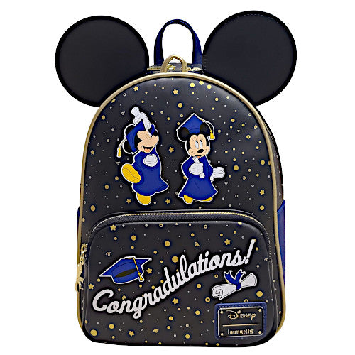 EXCLUSIVE DROP: Loungefly Disney Mickey & Minnie Mouse Graduation Mini Backpack - 3/18/23