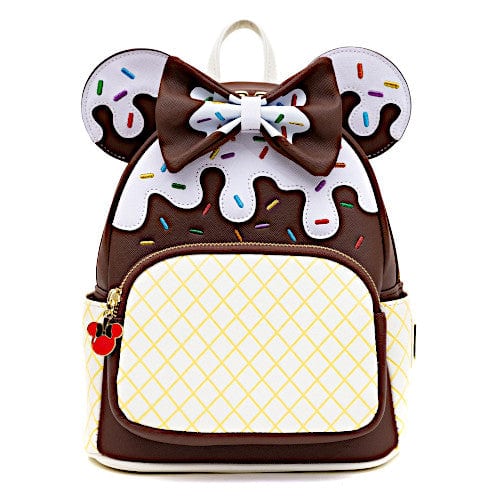 EXCLUSIVE DROP: Loungefly Disney Minnie Mouse Chocolate Ice Cream Cone Mini Backpack - 3/3/23