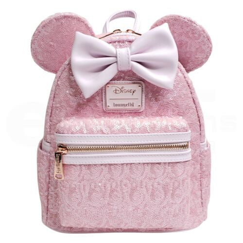 EXCLUSIVE RESTOCK: Loungefly Disney Minnie Mouse Cotton Candy Sequin Mini Backpack - 2/15/23