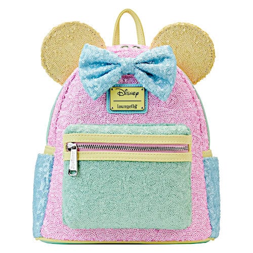 EXCLUSIVE DROP: Loungefly Disney Minnie Mouse Pastel Sequin Mini Backpack (LE 2800) - 3/21/23