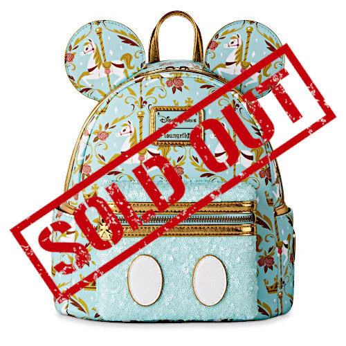 EXCLUSIVE RESTOCK: Loungefly Disney Parks Mickey Mouse The Main Attraction Prince Charming Regal Carrousel Mini Backpack - 1/19/23