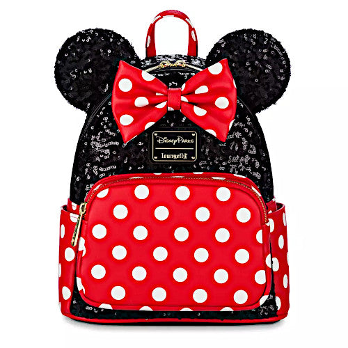 EXCLUSIVE DROP: Loungefly Disney Parks Minnie Mouse Sequins & Polka Dots Mini Backpack - 1/9/23