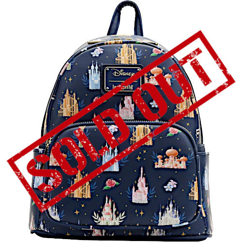EXCLUSIVE DROP: Loungefly Disney Princess Castles AOP Mini Backpack - 7/24/22
