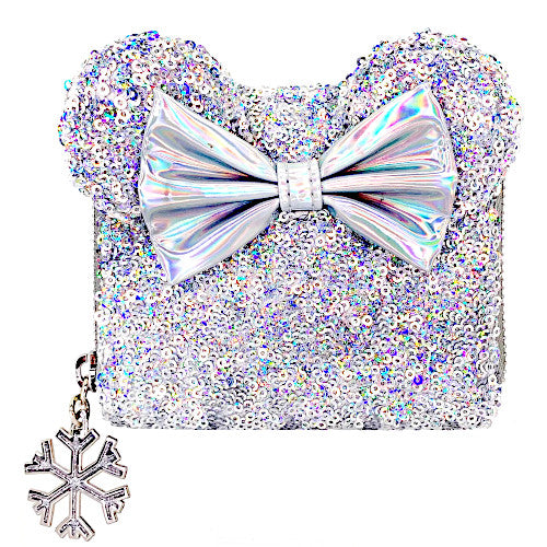 EXCLUSIVE DROP: Loungefly Disney Silver Holographic Sequin Minnie Wallet - 3/21/21