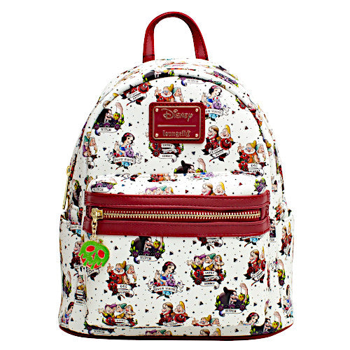 EXCLUSIVE DROP: Loungefly Disney Snow White And The Seven Dwarfs Tattoo AOP Mini Backpack - 11/30/21