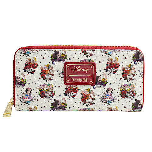 EXCLUSIVE DROP: Loungefly Disney Snow White And The Seven Dwarfs Tattoo AOP Wallet
