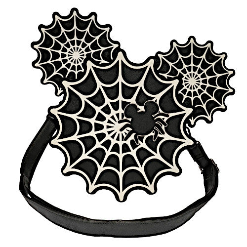 EXCLUSIVE DROP: Loungefly Disney Spider Web Mickey Glow In The Dark Crossbody Bag - 9/13/22