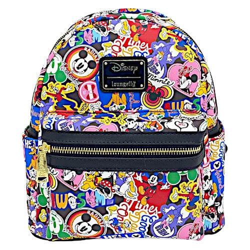 EXCLUSIVE DROP: Loungefly Disney Mickey And Friends Stickers AOP Mini Backpack - 12/5/22