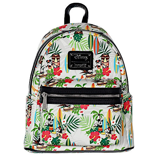 EXCLUSIVE RERELEASE: Loungefly Disney Tropical Mickey And Minnie Mouse Mini Backpack - 6/18/21