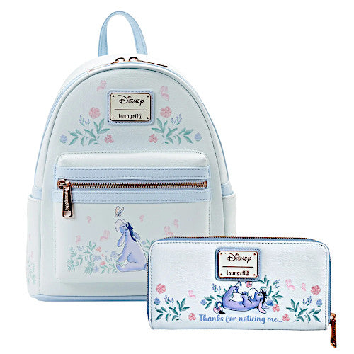 EXCLUSIVE DROP: Loungefly Disney Winnie The Pooh Eeyore Floral Mini Backpack & Wallet Bundle - 2/10/23