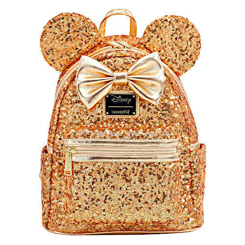 EXCLUSIVE DROP: Loungefly Disney Yellow Gold Sequin Minnie Mini Backpack - 6/11/20