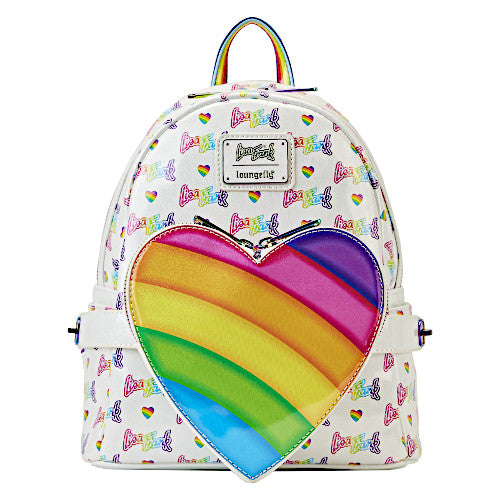 Loungefly Lisa Frank Rainbow Heart Mini Backpack With Waist Bag
