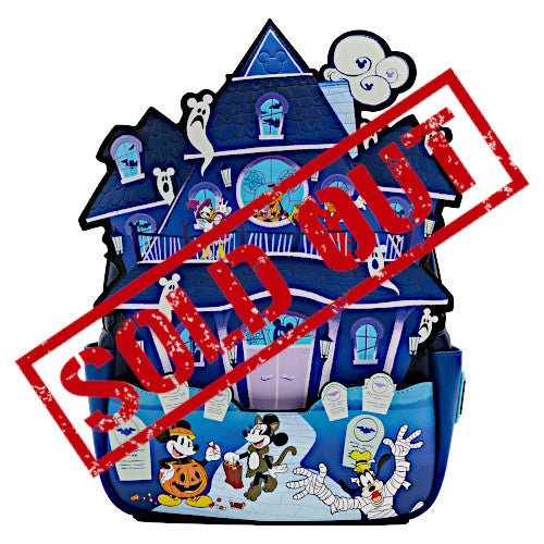 EXCLUSIVE RESTOCK: Loungefly Mickey And Friends Halloween Glow Haunted House Mini Backpack - 2/6/23