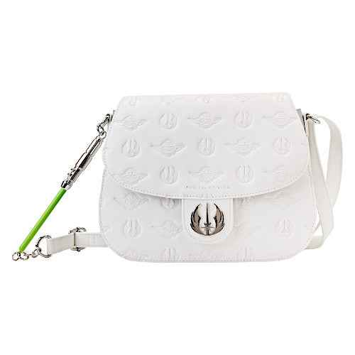 EXCLUSIVE DROP: Loungefly Star Wars Light Side Saber Strap Crossbody Bag - 4/7/23