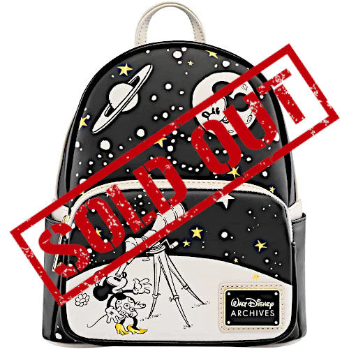 EXCLUSIVE DROP: Loungefly Walt Disney Archives Mickey And Minnie Space Mini Backpack - 9/9/22