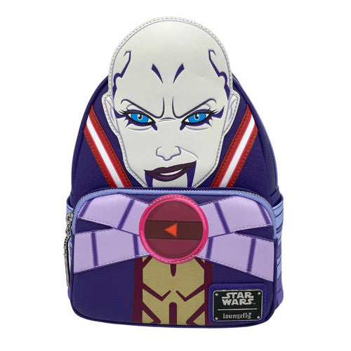 EXCLUSIVE DROP: Loungefly NYCC 2022 Star Wars Asajj Ventress Cosplay Mini Backpack - 10/7/22 (Modern Pinup)