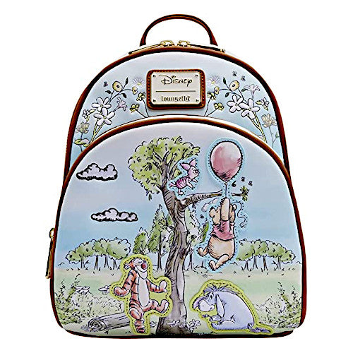 EXCLUSIVE DROP: Loungefly Disney Winnie the Pooh Sketch Art Character AOP Mini Backpack - 10/26/22
