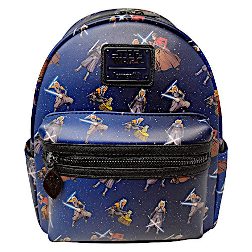 EXCLUSIVE DROP: Loungefly Star Wars Ahsoka Tano And Grogu The Mandalorian AOP Mini Backpack - 9/27/22