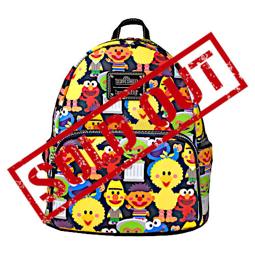 EXCLUSIVE DROP: Loungefly SeaWorld Parks Sesame Street Character AOP Mini Backpack