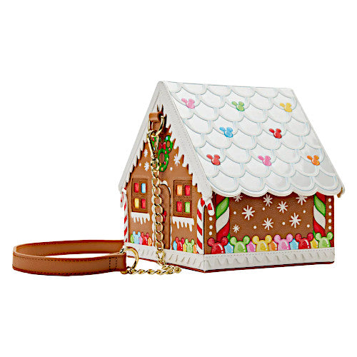 Stitch Shoppe By Loungefly Minnie Mouse Gingerbread House Crossbody Bag