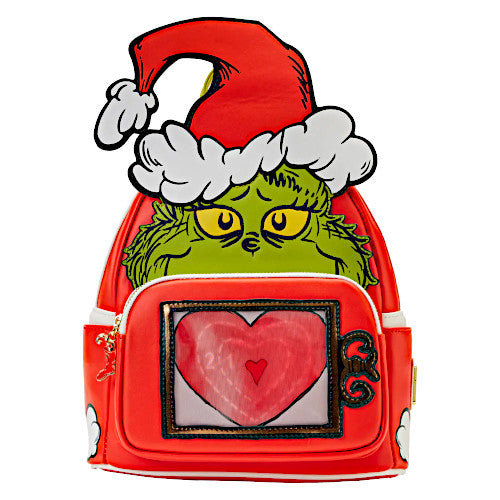 Loungefly Dr. Suess How The Grinch Stole Christmas Santa Grinch Lenticular Cosplay Mini Backpack