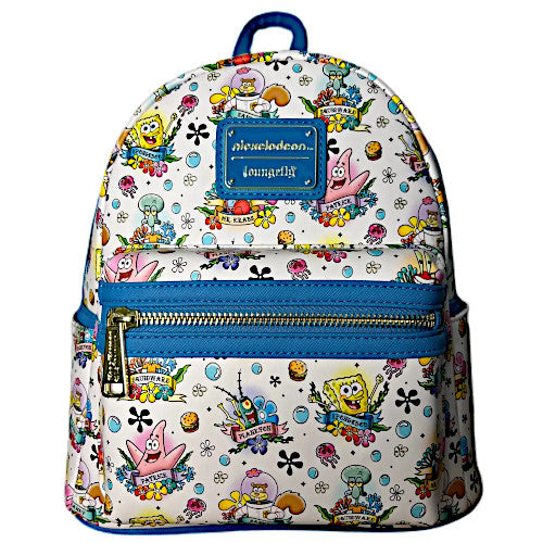 EXCLUSIVE DROP: Loungefly Nickelodeon SpongeBob SquarePants Tattoo AOP Mini Backpack  - 7/27/22