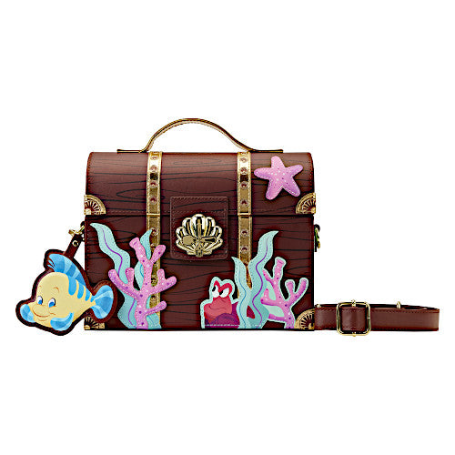 EXCLUSIVE DROP: Stitch Shoppe By Loungefly Disney The Little Mermaid Treasure Chest Crossbody Bag & Pin - 5/26/23