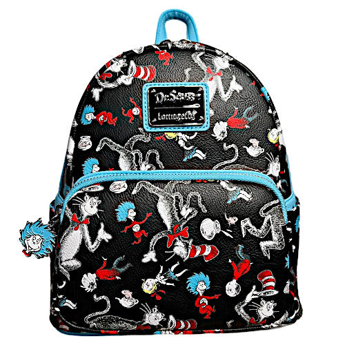 EXCLUSIVE DROP: Loungefly Dr. Seuss Cat In The Hat AOP Mini Backpack - 10/24/22