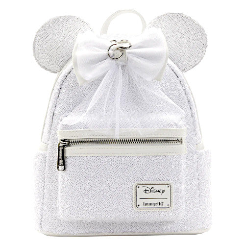 Loungefly Minnie Mouse Sequin Wedding Mini Backpack