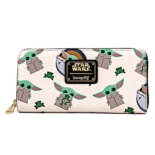 EXCLUSIVE DROP: Loungefly Star Wars The Mandalorian Baby Yoda AOP Wallet - ShopZIMO - Release Date 10/14/20
